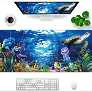 Turtle Gaming Mouse Pad XXL Desk Pad Ocean Mouse Pad